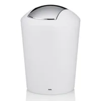 Kela Kosmetikeimer Marta 1.7 l, Weiss - Fassungsvermögen: 1.7 l - Höhe: 21 cm - Anzahl Behälter: 1 - Detailfarbe: Weiss - Form: Rund - Material: Kunststoff