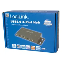 Logilink USB 2.0 Hub 4-port, Metall