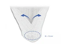 Delock Geflechtschlauch Selbstschliessend 5 m x 19 mm Weiss - Detailfarbe: Weiss - Breite: 19 mm - Länge: 5 m - Produkttyp: Kabelschlauch - Ausstattung Kabelmanagement: Zuschneidbar - Wiederverwendbar - Verpackungseinheit: 1 Stück