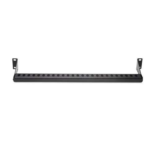StarTech.com 1U Rack Mountable Cable Lacing Bar w/Adjustable Depth, Cable Support Guide For Organized 19" Racks/Cabinets, Horizontal Cable Guide For Patch Panels/Switches/PDUs