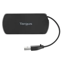 Targus USB-Hub ACH114EU - Stromversorgung: USB - Anzahl Ports: 4 - Detailfarbe: Schwarz - USB Standard: 2.0 (480 Mbps) - USB Anschluss 2 (Endgerät): USB-A - USB Anschluss 1 (Quelle): USB-A