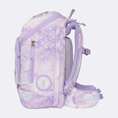Beckmann Schulrucksack-Set Active Air Flx Unicorn Princess, 6-teilig - Altersempfehlung ab: 6 Jahren - Wasserabweisend: Ja - Detailfarbe: Violett - Gewicht: 1000 g - Volumen: 25 l - Motiv: Einhorn