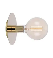 Markslöjd Wandleuchte DISC 1x E27, Gold - Leuchten Kategorie: Wandleuchte - Betriebsart: Netzbetrieb - Lampensockel: E27 - Farbtemperatur Kelvin: Je nach Leuchtmittel - Dimmbar: nicht dimmbar - Farbwiedergabeindex CRI: 0