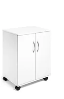 DURABLE Multifunktionswagen 74/53 2 Türen, 2 Böden, Weiss - Detailfarbe: Weiss