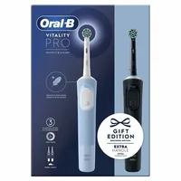 Oral-B Vitality Pro D103 Duo, Elektrische Zahnbürste (schwarz/blau, Black/Blue, inkl. 2. Handstück)
