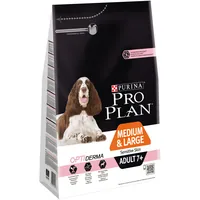Purina Pro Plan Trockenfutter M/L Adult 7+ Sensitive Skin Lachs, 3 kg - Tierbedürfnis: Gelenke & Beweglichkeit - Haut & Fell - Geschmacksrichtung: Fisch - Zertifikate: Keine Zertifizierung - Fleischsorte: Lachs - Futtereigenschaft: Keine besondere Futtere