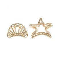 Creativ Company Haarklemme 6 cm, 2 Stück, Gold - Produkttyp: Haarklammer - Zertifikate: Keine Zertifizierung - Detailfarbe: Gold - Natürlich Leben: Keine Besonderheiten
