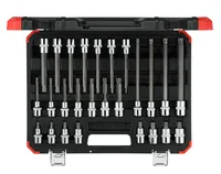 red Schraubendreher-Einsätze 1/2"" XZN (schwarz/rot, 26-teilig, 1/2"")