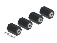 Abstandshalter M2.5, Sechskant, Innen, 10 mm schwarz 4 Stück