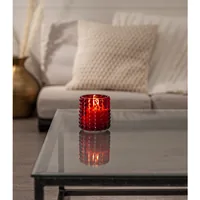 Star Trading LED-Kerze Flamme Dotty, Rot, 9.5 cm - Betriebsart: Batteriebetrieb - Fernbedienung: Nein - Aussenanwendung: Nein - Höhe: 9.5 cm - Timerfunktion: Ja - Set: Nein