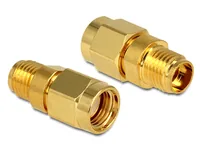 Delock Antennenadapter RP-SMA Stecker (m) - SMA Buchse (f) - Antennenanschluss: RP-SMA - Antennenanschluss Hardware: SMA - Aussenanwendung: Keine Angaben