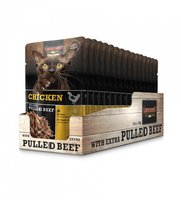 Leonardo Cat Food Nassfutter Huhn & Pulled Beef, 70 g - Tierbedürfnis: Haut & Fell - Geschmacksrichtung: Rind - Geflügel - Zertifikate: Keine Zertifizierung - Fleischsorte: Rind - Huhn - Futtereigenschaft: Ohne künstliche Zusätze - Hoher Fleischanteil - O