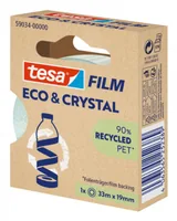 tesa Klebeband Eco & Crystal 19 mm x 33 m, 1 Rolle - Breite: 19 mm - Länge: 33 m - Verpackungseinheit: 1 Stück - Detailfarbe: Transparent - Klebehaftung: Hoch - Art: Klebeband
