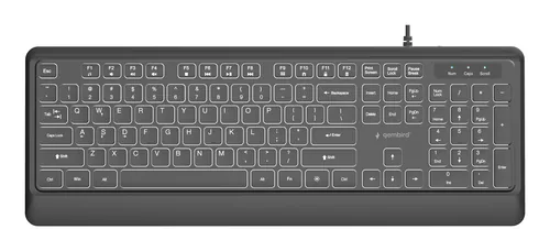 Gembird KB-UML-04 Slim wired backlight keyboard, black, US layout