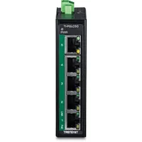 TRENDnet 5-Port Industrial Gigabit PoE DIN-Rail Mini Switch