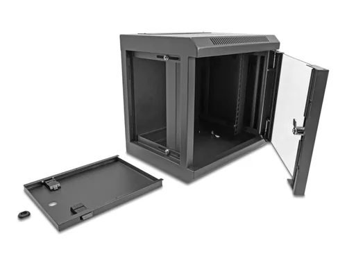 DeLOCK 10″ Network Cabinet with glass door 6U black