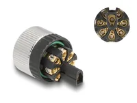 DeLOCK M12 Connector A-coded 8 pin female for mounting with screw connection
