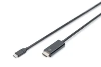 Digitus AK-300330-020-S video cable adapter 2 m USB Typ-C DisplayPort Schwarz