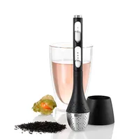 AdHoc TE11 tea strainer Glass, Plastic, Stainless steel Black, Stainless steel