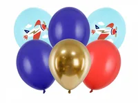 Partydeco Luftballon Flugzeug Mehrfarbig, Ø 30 cm, 6 Stück - Packungsgrösse: 6 Stück - Grösse: 30 cm - Motiv: Flugzeug - Produkttyp: Luftballon - Material: Naturkautschuk - Detailfarbe: Mehrfarbig