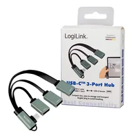 Logilink USB-HUB 3-Port,2xUSB2.0AF 1xUSB3.0AF,gewink.Steck