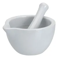 FURBER Mörser mit Stössel 10 cm, Porzellan - Material: Porzellan - Detailfarbe: Weiss - Durchmesser: 10 cm