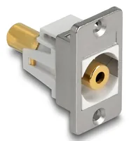 DELOCK Panel Mount Klinkenbu 3,5mm 3 Pin zu Klinkenbu silber