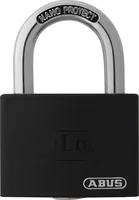 Abus Vorhängeschloss T65AL/40 Schwarz Aluminium - Schlossart: Schlüssel - Set: Nein - Aussenanwendung: Ja