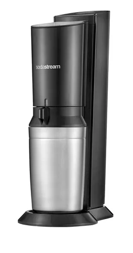 Sodastream Wassersprudler Crystal CQC Schwarz - Breite: 29 cm - Höhe: 45 cm - Tiefe: 20 cm - Detailfarbe: Schwarz - Passender Zylinder: 60 l - Im Lieferumfang enthaltene Flaschen: 1