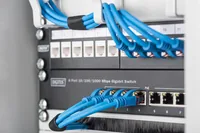 DIGITUS Switch 8-Port Gigabit 10"" 80W PoE Managed schwarz