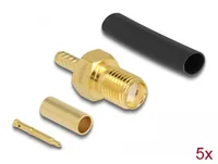 DELOCK RP-SMA Bu zum Crimpen RG-174RG-316 m. Schrumpfschlau