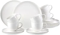 Ritzenhoff & Breker Kaffee-Service Skagen 18-teilig, Weiss - Material: Porzellan - Teller Typ: Frühstücks- & Dessertteller - Detailfarbe: Weiss - Verpackungseinheit: 1 Stück - Form: Rund