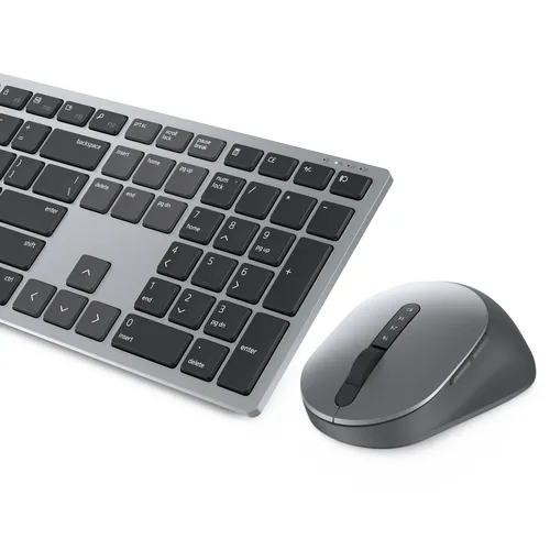 DELL KM7321W clavier Souris incluse Bureau RF sans fil + Bluetooth Gris, Titane