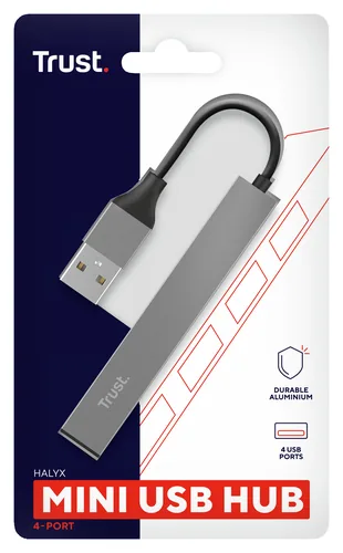 Trust Halyx USB 2.0 480 Mbit/s Aluminium