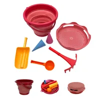 Schildkröt Funsports 7in1 Sand Toys Falteimer Set Rot - Altersempfehlung ab: 3 Jahren - Detailfarbe: Rot - Anzahl Teile: 7 Teile - Eigenschaften: Keine Eigenschaft