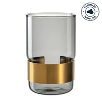 LEONARDO Vase Silenzio 15 cm, Gold/Transparent - Produkttyp: Deko - Detailfarbe: Gold - Grau