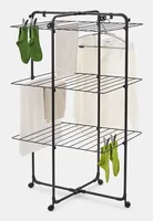 Brabantia Turmtrockner HangOn 23 m, Schwarz matt - Leinenlänge: 23 m - Detailfarbe: Schwarz matt - Wäscheständer Art: Turmtrockner - Material: Stahl
