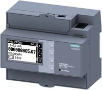 Siemens SENTRON MID Direktmessungs-Messgerät 7KM PAC2200 - Typ: Messgerät - Befestigung: DIN-Schiene - Messgrössen: Energie - Schnittstellen: Modbus TCP - Funktionen: Messen - Messrichtung: Energiebezug