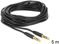 Delock Audio-Kabel 3.5 mm Klinke - 3.5 mm Klinke 5 m - Kabeltyp: Anschlusskabel - Audioanschluss Seite A: 3.5 mm Klinke - Audiokanäle: Stereo - Audioanschluss Seite B: 3.5 mm Klinke - Detailfarbe: Schwarz - Länge: 5 m