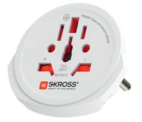 SKROSS Weltreiseadapter PRO Light World - Anzahl Pole: 3-polig (geerdet) - USB Ladeanschluss: 0 - Adapter Dose: Schweiz - Vereinigtes Königreich - Italien - China - Brasilien - Japan - USA - Australien - Europa - Adapter Stecker: Australien - Vereinigtes 