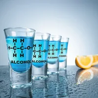 Mad Monkey - Shotgläser mit Alkohol-Formel 4er Set
