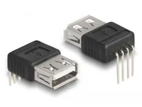 DELOCK Adapter USB 2.0 Typ-A Buchse > 4 Pin 90 gewinkelt