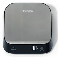 Terraillon Küchenwaage Epsilon Inox/Schwarz - Bedienungsart: Elektronisch - Messschritte: 1 g - Tara-Zuwiegefunktion: Ja - Detailfarbe: Inox - Schwarz - Gewicht Max.: 5 kg - Material: Kunststoff