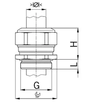AGRO Kabelverschraubung M16 x 1.5 mm 6-10.5 mm Messing - Gewindetyp: M16x1.5 - Material: Messing