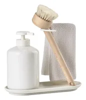 Zone Denmark Spültrogbutler-Set Inu 4er Set, Weiss - Aufhängevorrichtung: Nein - Detailfarbe: Weiss - Material: Keramik - Kunststoff