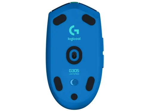 Logitech Gaming-Maus G305 Lightspeed - Maus Features: Ein-/Ausschalter - Scrollrad - Bedienungsseite: Universal - Detailfarbe: Blau - Gewicht: 99 g - Verbindungsart: Kabellos - Schnittstelle: USB-A