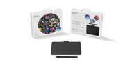 Wacom Stifttablet Intuos S Creative Pen Tablet - Aktive Arbeitsfläche: 152 mm x 95 mm - Anzahl Druckstufen: 4096 × - Detailfarbe: Schwarz matt - Schwarz - Schnittstellen: Micro-USB 2.0 - Display vorhanden: Nein - Kabellos: Nein