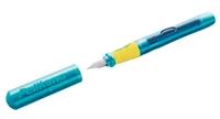 Pelikan Füllfederhalter Pelikano Junior A Türkis, Rechtshänder - Strichstärke: A - Set: Nein - Bedienungsseite Stift: Rechtshänder - Ergnonomisch Schreiben: Ja - Anwender: Kinder - Schüler - Schriftfarbe: Königsblau