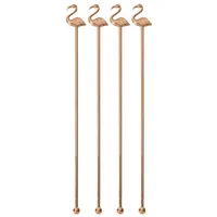 Paderno Cocktailrührer Flamingo 4 Stück, Rosé/Kupfer - Produkttyp: Cocktailrührer - Detailfarbe: Kupfer - Rosé - Material: Edelstahl - Set: Ja - Verpackungseinheit: 4 Stück
