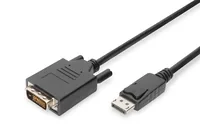 Digitus AK-340301-020-S video cable adapter 2 m DisplayPort DVI-D Schwarz